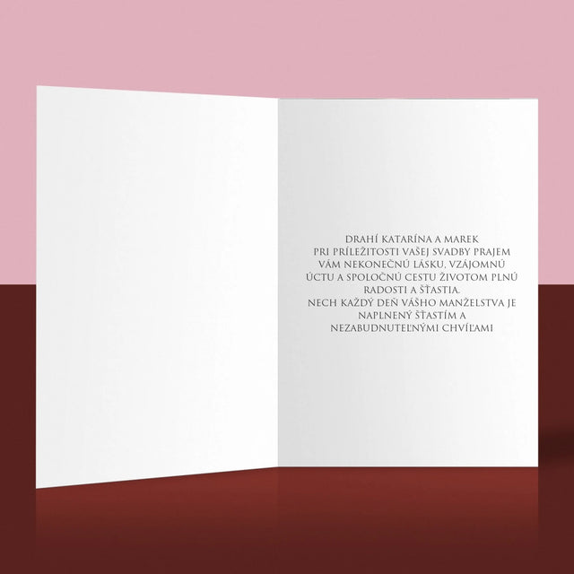 Fotografia A Podpis: Svadobná Fotografia Priania - Kartička S Prianiami