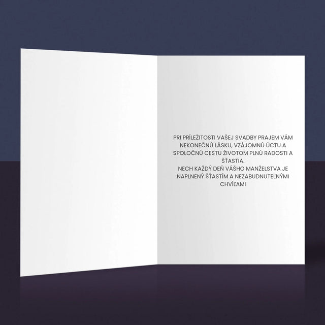 Fotografia A Podpis: Svadobné Blahoželanie - Kartička S Prianiami