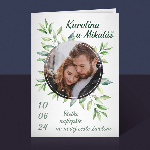 Fotografia A Podpis: Svadobné Lístky - Kartička S Prianiami