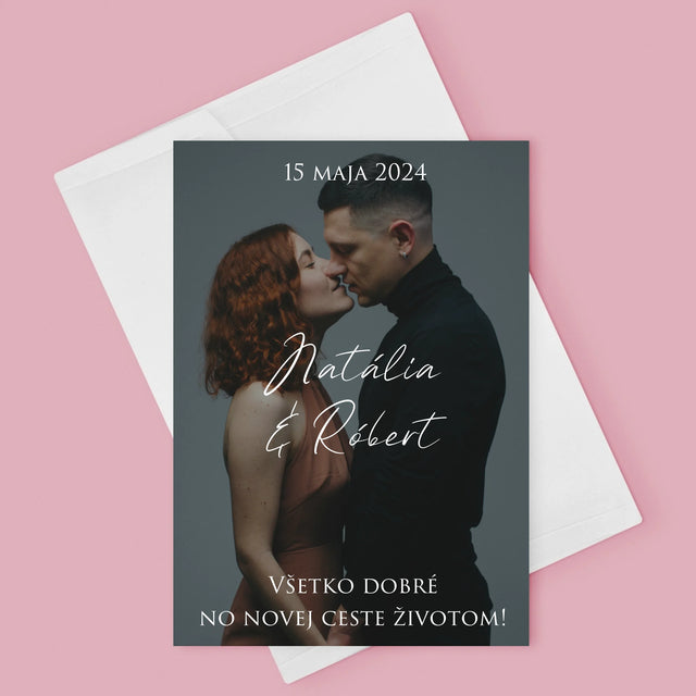 Fotografia A Podpis: Svadobná Fotografia Priania - Kartička S Prianiami