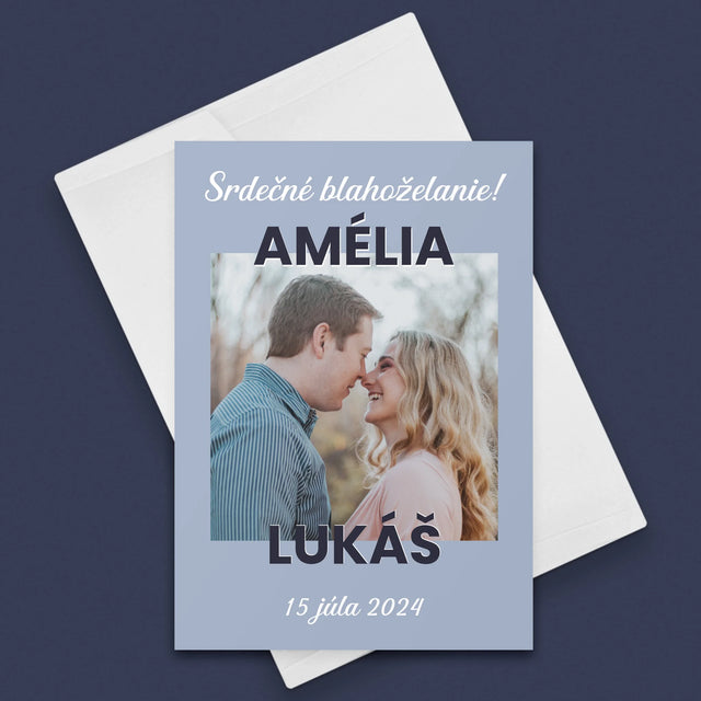 Fotografia A Podpis: Svadobné Blahoželanie - Kartička S Prianiami