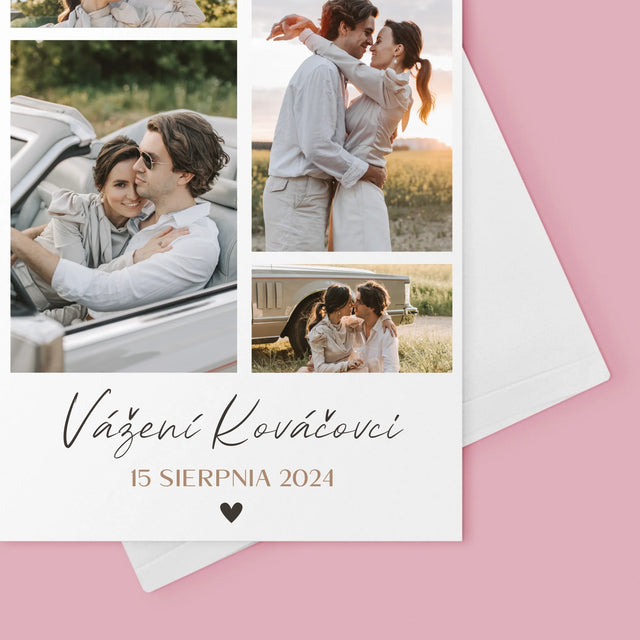 Fotokoláž: Vážení - Kartička S Prianiami