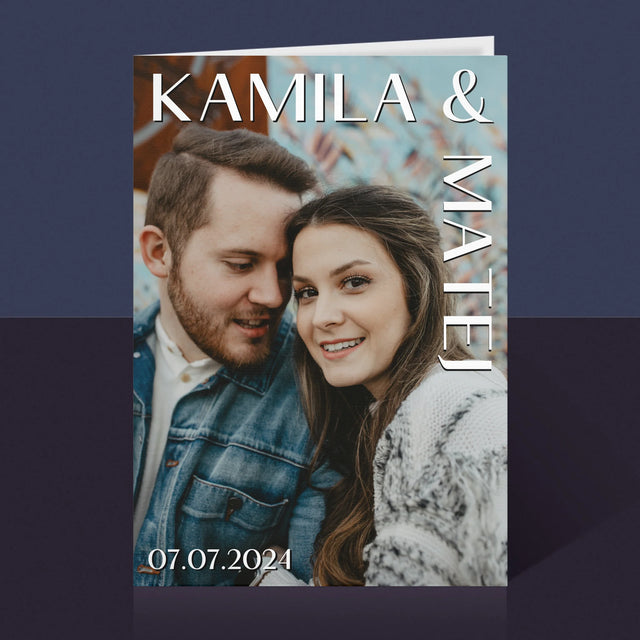 Fotografia A Podpis: Mená Svadba - Kartička S Prianiami