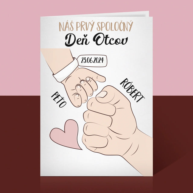 Meno A Podpis: Prvý Spoločný Deň Otcov - Kartička S Prianiami