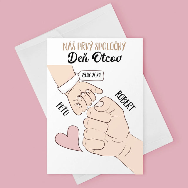Meno A Podpis: Prvý Spoločný Deň Otcov - Kartička S Prianiami