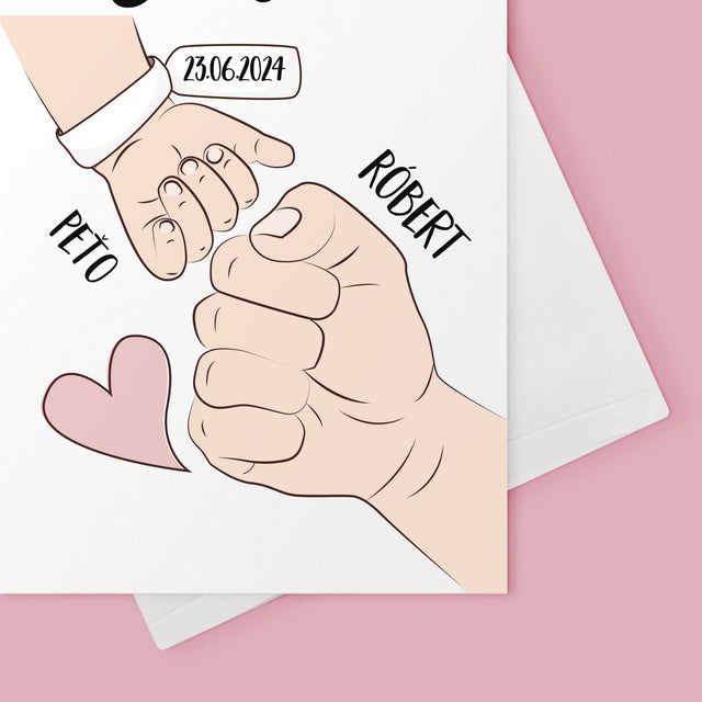 Meno A Podpis: Prvý Spoločný Deň Otcov - Kartička S Prianiami