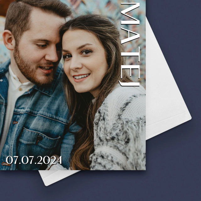 Fotografia A Podpis: Mená Svadba - Kartička S Prianiami