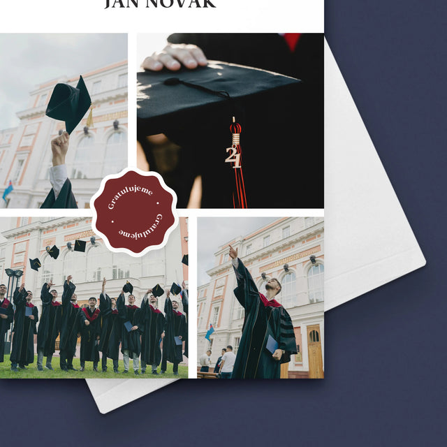 Fotokoláž: Magister - Kartička S Prianiami