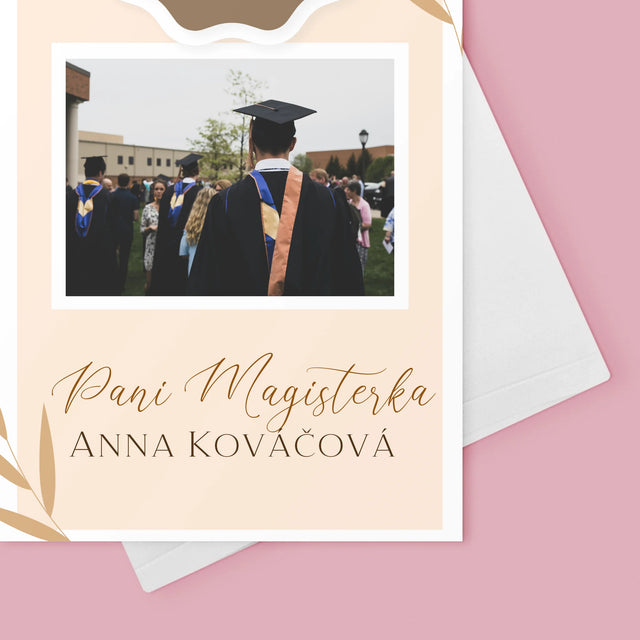 Fotokoláž: Pani Magisterka - Kartička S Prianiami