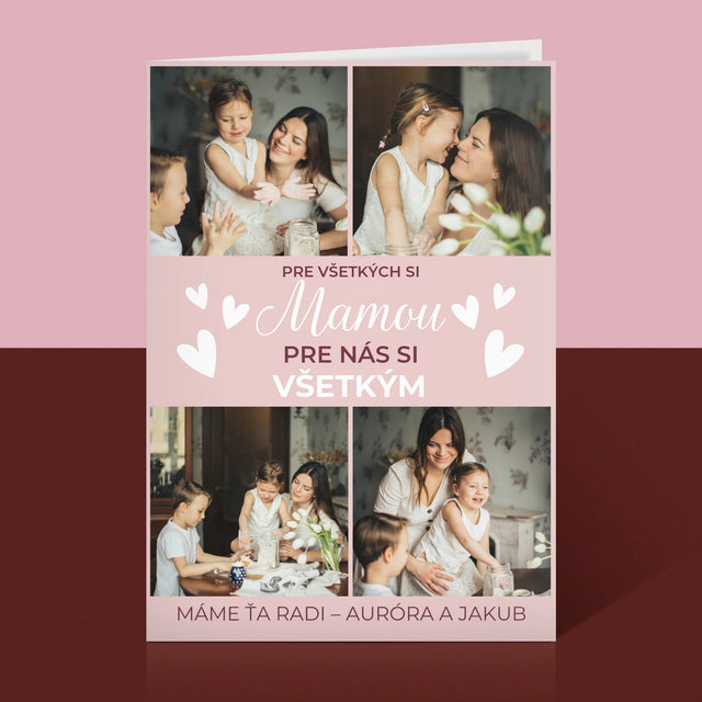 Fotokoláž: Mama Si Všetkým - Kartička S Prianiami