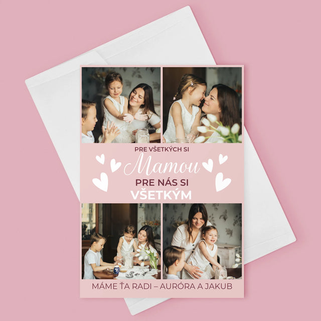 Fotokoláž: Mama Si Všetkým - Kartička S Prianiami