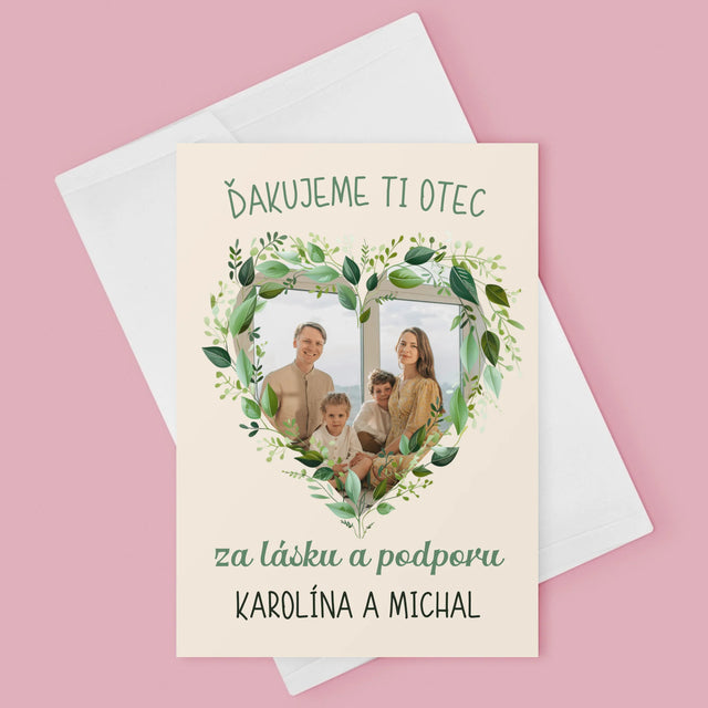Fotografia A Podpis: Ďakujeme Otec - Kartička S Prianiami