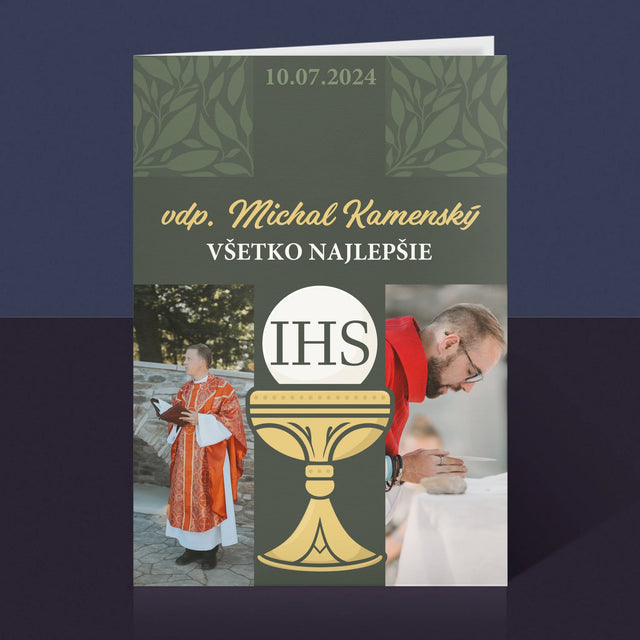 Fotokoláž: Všetko Najlepšie Kríž - Kartička S Prianiami