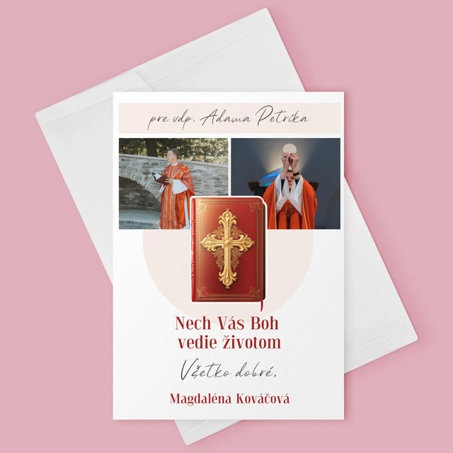 Fotokoláž: Božie Slovo - Kartička S Prianiami