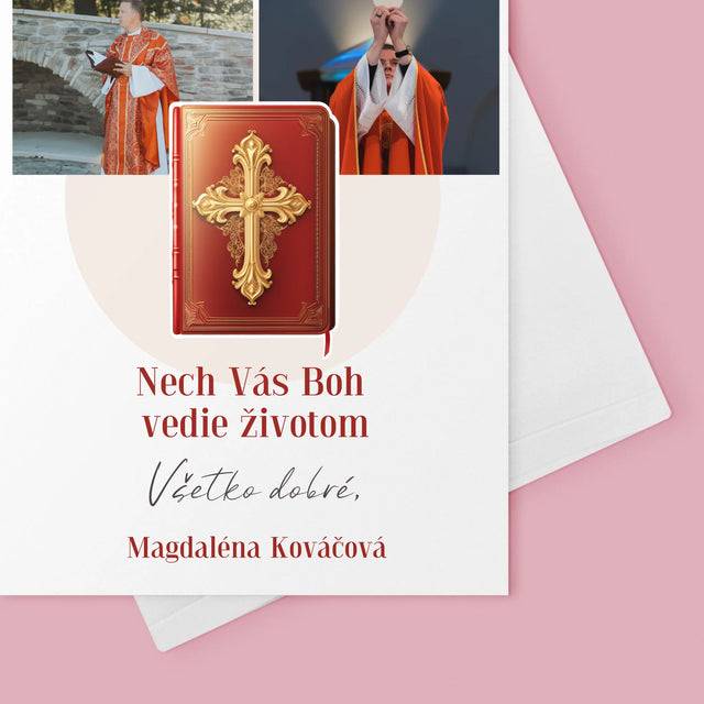 Fotokoláž: Božie Slovo - Kartička S Prianiami