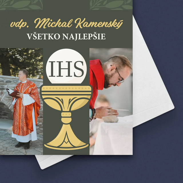 Fotokoláž: Všetko Najlepšie Kríž - Kartička S Prianiami