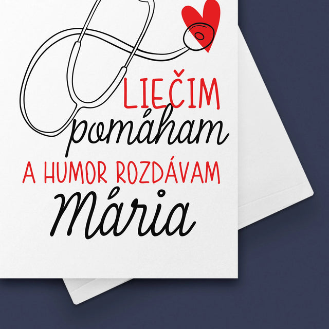 Meno A Podpis: Liečim Pomáham - Kartička S Prianiami