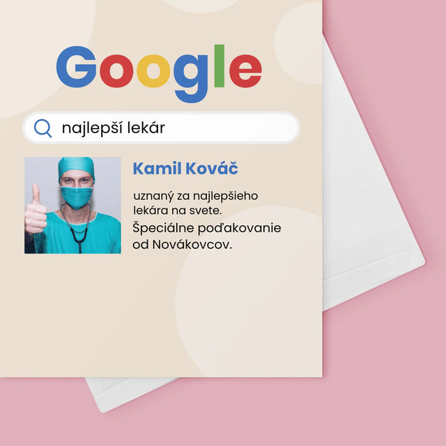 Fotografia A Podpis: Najlepší Lekár Výsledok Google - Kartička S Prianiami