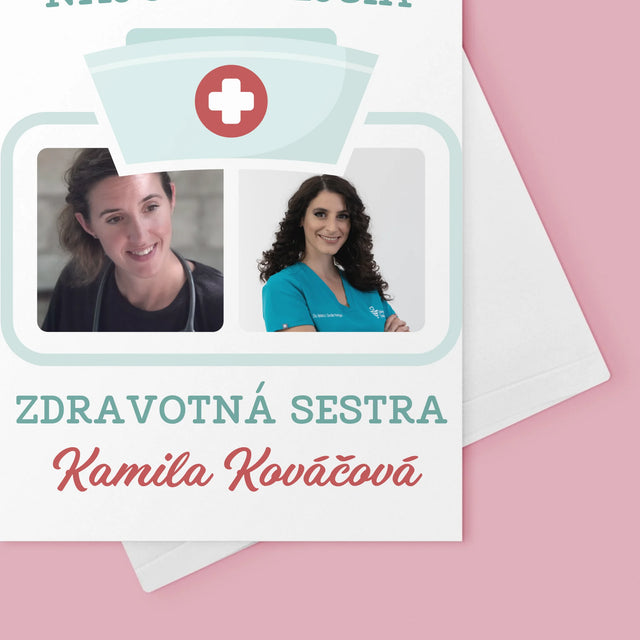 Fotokoláž: Najúžasnejšia Zdravotná Sestra - Kartička S Prianiami