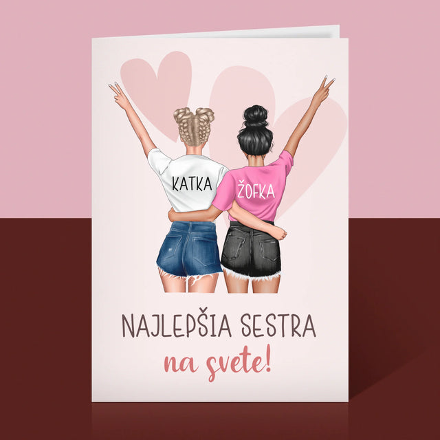 Tvorenie Postavy: Najlepšia Sestra Na Svete - Kartička S Prianiami