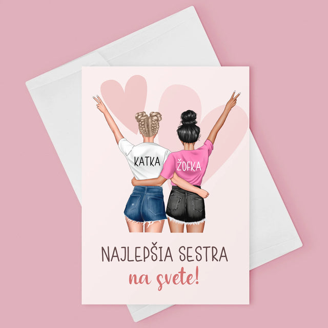 Tvorenie Postavy: Najlepšia Sestra Na Svete - Kartička S Prianiami