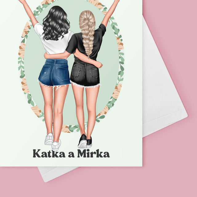Tvorenie Postavy: Best Friends - Kartička S Prianiami
