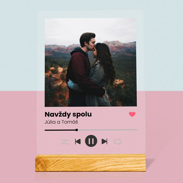 Fotografia A Podpis: Spotify S Tvojou Fotografiou - Tlač Na Akrylové Sklo (Vertikálne)