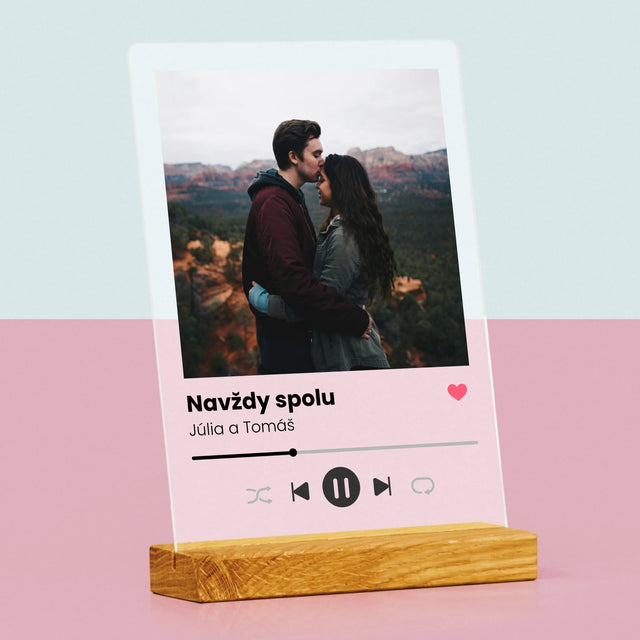 Fotografia A Podpis: Spotify S Tvojou Fotografiou - Tlač Na Akrylové Sklo (Vertikálne)