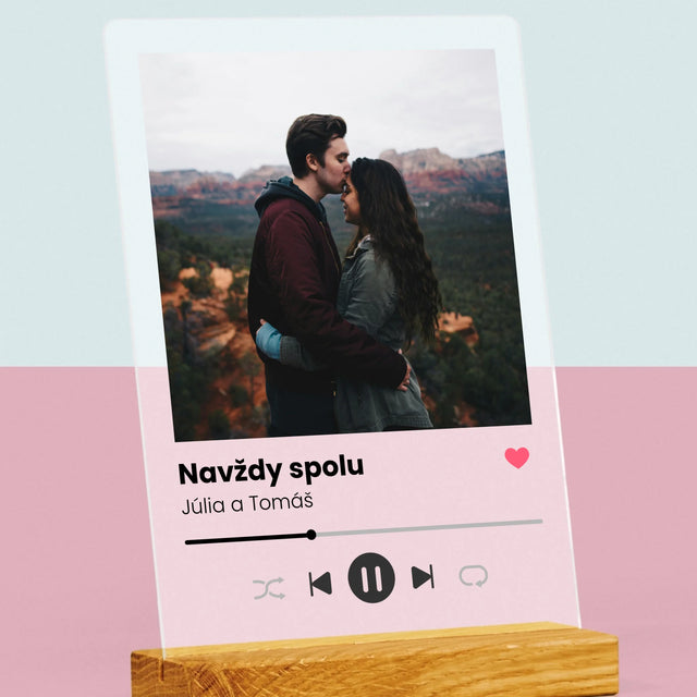 Fotografia A Podpis: Spotify S Tvojou Fotografiou - Tlač Na Akrylové Sklo (Vertikálne)