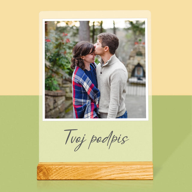 Fotografia A Podpis: Tvoja Fotografia A Podpis - Tlač Na Akrylové Sklo (Vertikálne)