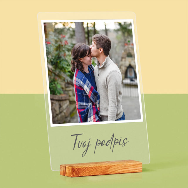 Fotografia A Podpis: Tvoja Fotografia A Podpis - Tlač Na Akrylové Sklo (Vertikálne)