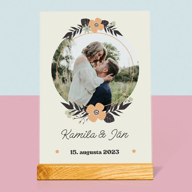 Fotografia A Podpis: Zamilovaní - Tlač Na Akrylové Sklo (Vertikálne)