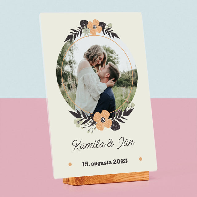 Fotografia A Podpis: Zamilovaní - Tlač Na Akrylové Sklo (Vertikálne)