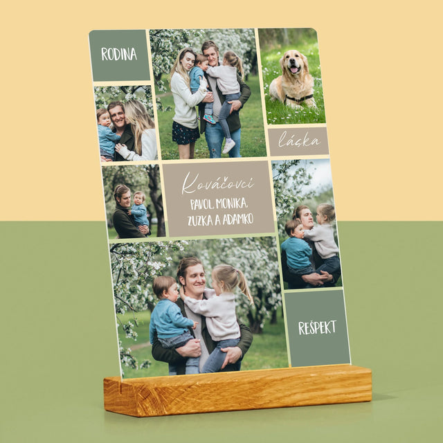 Fotokoláž: Rodinná Koláž Z Fotiek - Tlač Na Akrylové Sklo (Vertikálne)