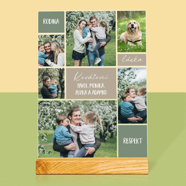 Fotokoláž: Rodinná Koláž Z Fotiek - Tlač Na Akrylové Sklo (Vertikálne)
