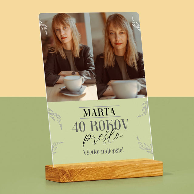 Fotokoláž: Prešlo 40 Rokov - Tlač Na Akrylové Sklo (Vertikálne)