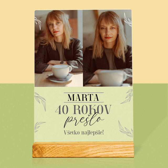 Fotokoláž: Prešlo 40 Rokov - Tlač Na Akrylové Sklo (Vertikálne)