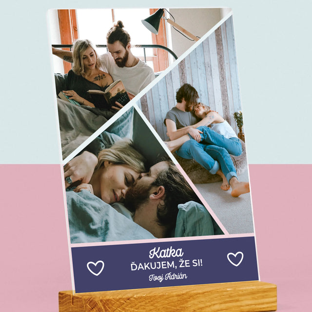 Fotokoláž: Ďakujem, Že Si - Tlač Na Akrylové Sklo (Vertikálne)
