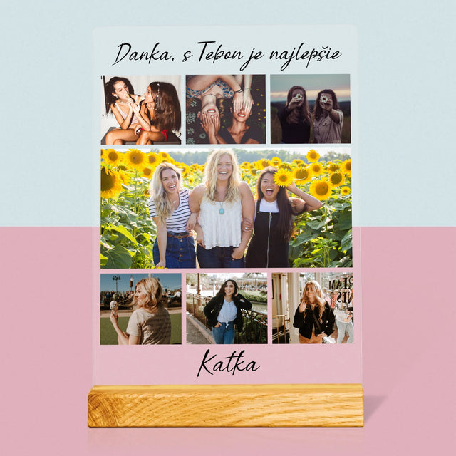 Fotokoláž: Najlepšia Kamarátka - Tlač Na Akrylové Sklo (Vertikálne)
