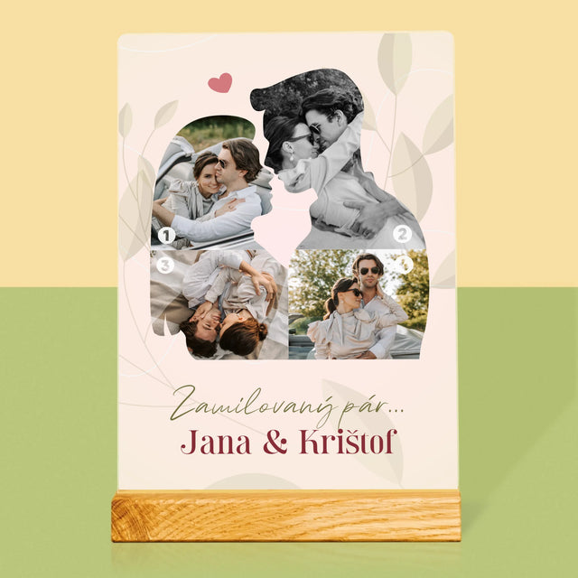 Tvar Z Fotografií: Zamilovaný Pár - Tlač Na Akrylové Sklo (Vertikálne)