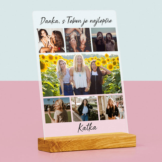 Fotokoláž: Najlepšia Kamarátka - Tlač Na Akrylové Sklo (Vertikálne)