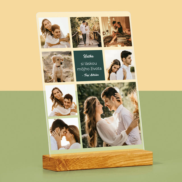 Fotokoláž: Milostná Koláž - Tlač Na Akrylové Sklo (Vertikálne)