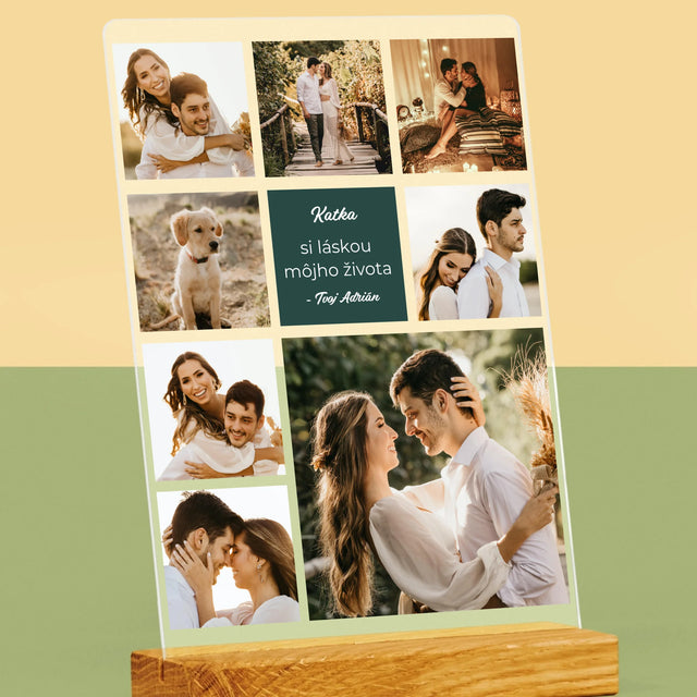 Fotokoláž: Milostná Koláž - Tlač Na Akrylové Sklo (Vertikálne)