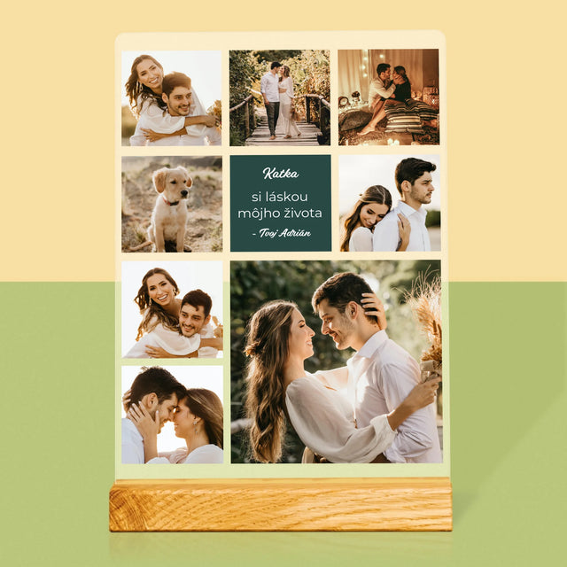 Fotokoláž: Milostná Koláž - Tlač Na Akrylové Sklo (Vertikálne)