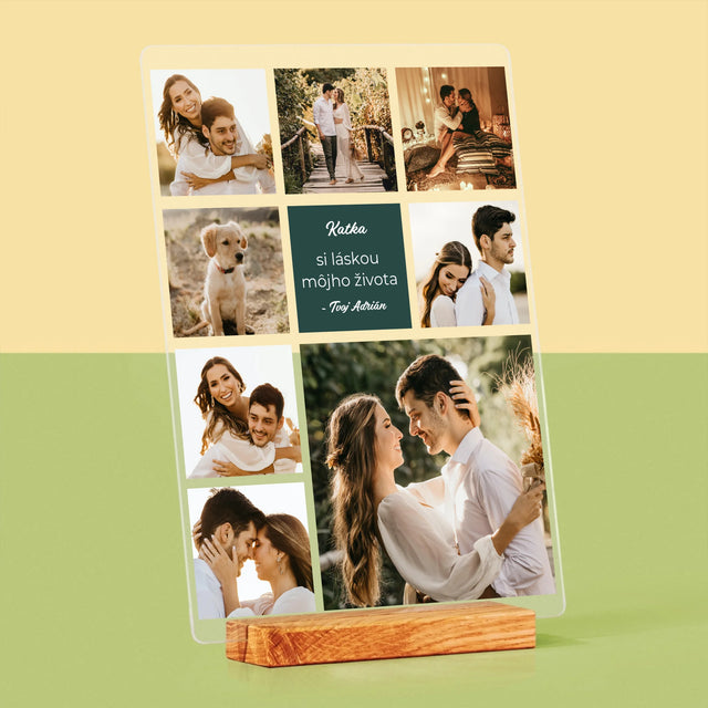 Fotokoláž: Milostná Koláž - Tlač Na Akrylové Sklo (Vertikálne)