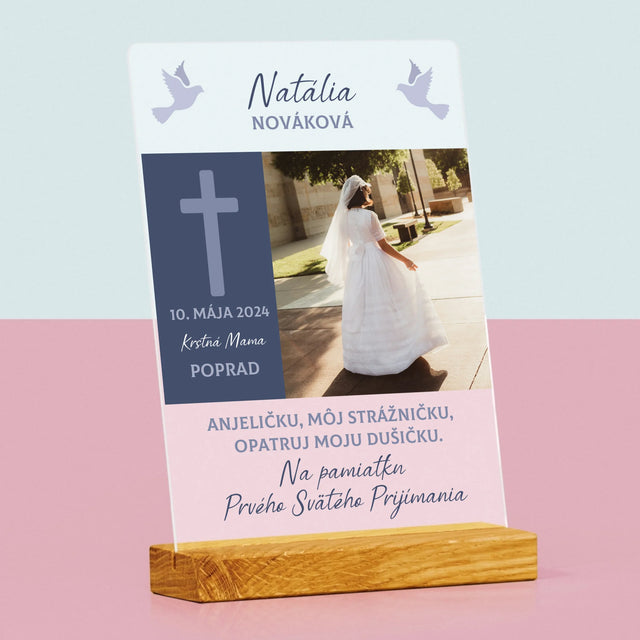 Fotografia A Podpis: Strážny Anjel 1. Sv Príjimanie - Tlač Na Akrylové Sklo (Vertikálne)