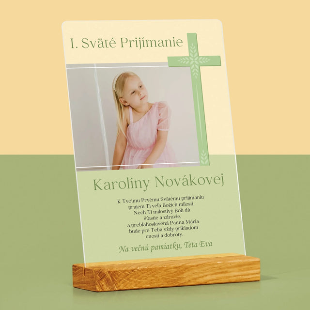 Fotografia A Podpis: 1. Sv Prijímanie Fotografia Kríž - Tlač Na Akrylové Sklo (Vertikálne)