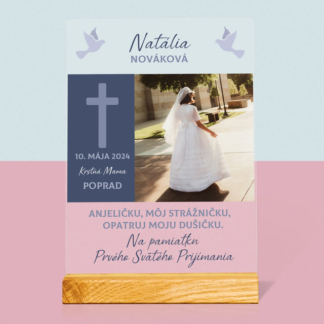Fotografia A Podpis: Strážny Anjel 1. Sv Príjimanie - Tlač Na Akrylové Sklo (Vertikálne)