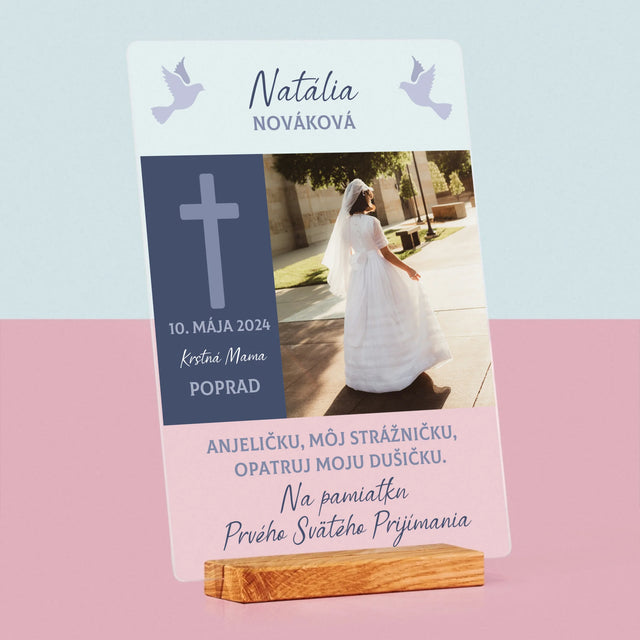 Fotografia A Podpis: Strážny Anjel 1. Sv Príjimanie - Tlač Na Akrylové Sklo (Vertikálne)