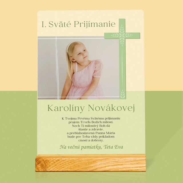 Fotografia A Podpis: 1. Sv Prijímanie Fotografia Kríž - Tlač Na Akrylové Sklo (Vertikálne)